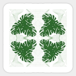 Palm Leaf Pattern Design Sticker